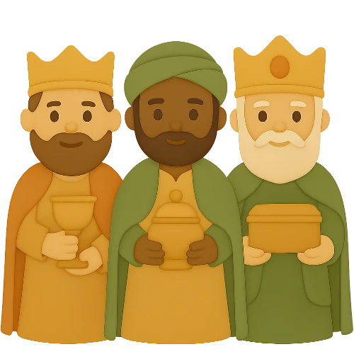 Personalizēta bērnu grāmata par Trīsķēniņu burvību