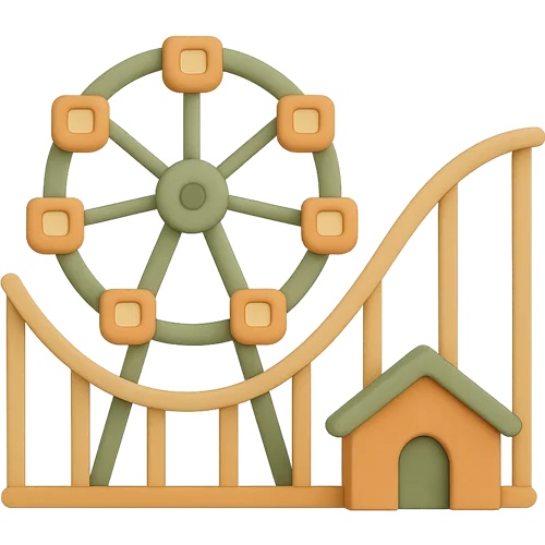 Personalizēta bērnu grāmata par atrakciju parka apmeklējumu