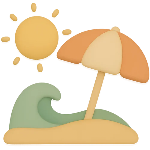 Personalizēta bērnu grāmata par ceļojumu uz pludmali